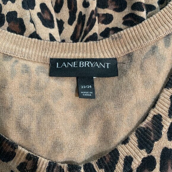 Lane Bryant Leopard Print Button Front Sweater 22/24 - Picture 7 of 8
